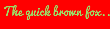 Image with Font Color 9AE167 and Background Color FF0000